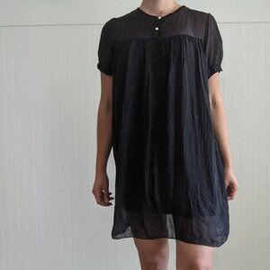 Black silk dress